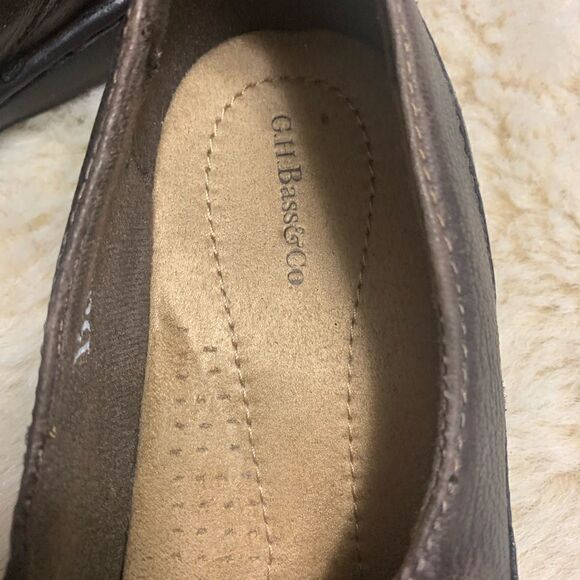 G.H. Bass & Co. Bradshaw Brown Leather Slip On Loafers Walking Shoes Sz 8 - Picture 2 of 9